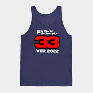 Max Verstappen 2022 - white text front and back version Tank Top